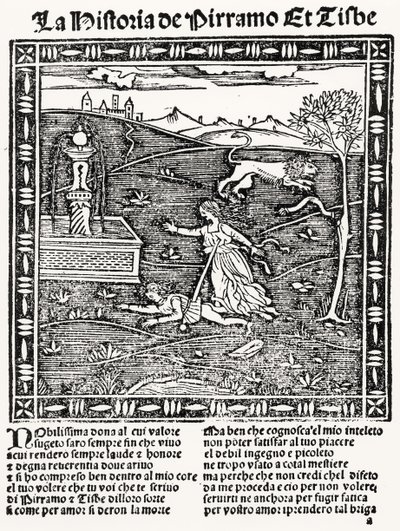 The Story of Pyramus and Thisbe by Italian School